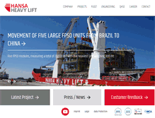Tablet Screenshot of hansaheavylift.com